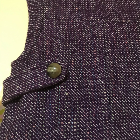 Girls tweed coat vest. Size: 6 & 7. color:purple - Picture 5 of 5